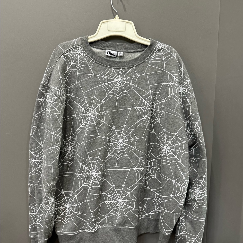 Thrasher Gray Spider Web Unisex Sweater